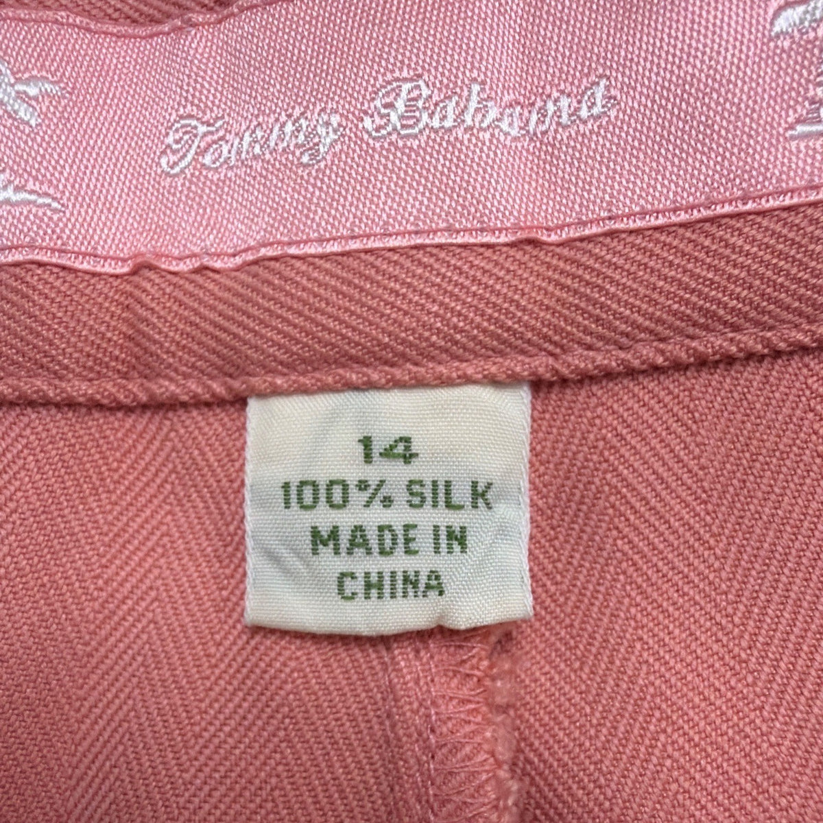 Tommy Bahama Womens Coral  Shorts Lightweight High Waist Design Size 14