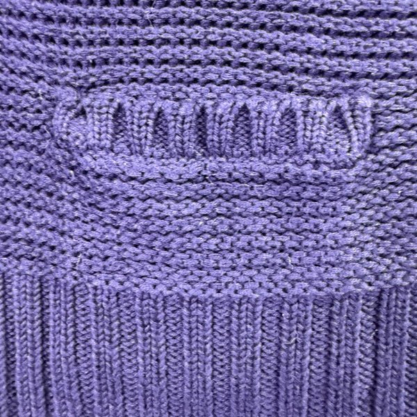 Chicos Womens Navy Cotton Button-Front Knit Cardigan Sweater Size 2