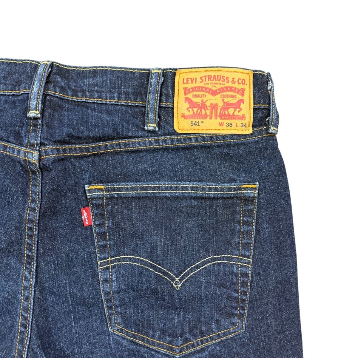 Levis Mens Blue Denim 541 Jeans Mid-Rise Classic Style Size 38x34