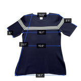 Exclusively Misook Womens Navy Acrylic Two-Piece Knit Top & Skirt Set Size XS P