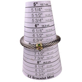 David Yurman Womens 585 Silver & Gold Cable Bracelet With Gemstones