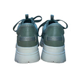 UGG Women’s Green Canvas Lace-Up Chunky Lug Sole Sneakers Size 8