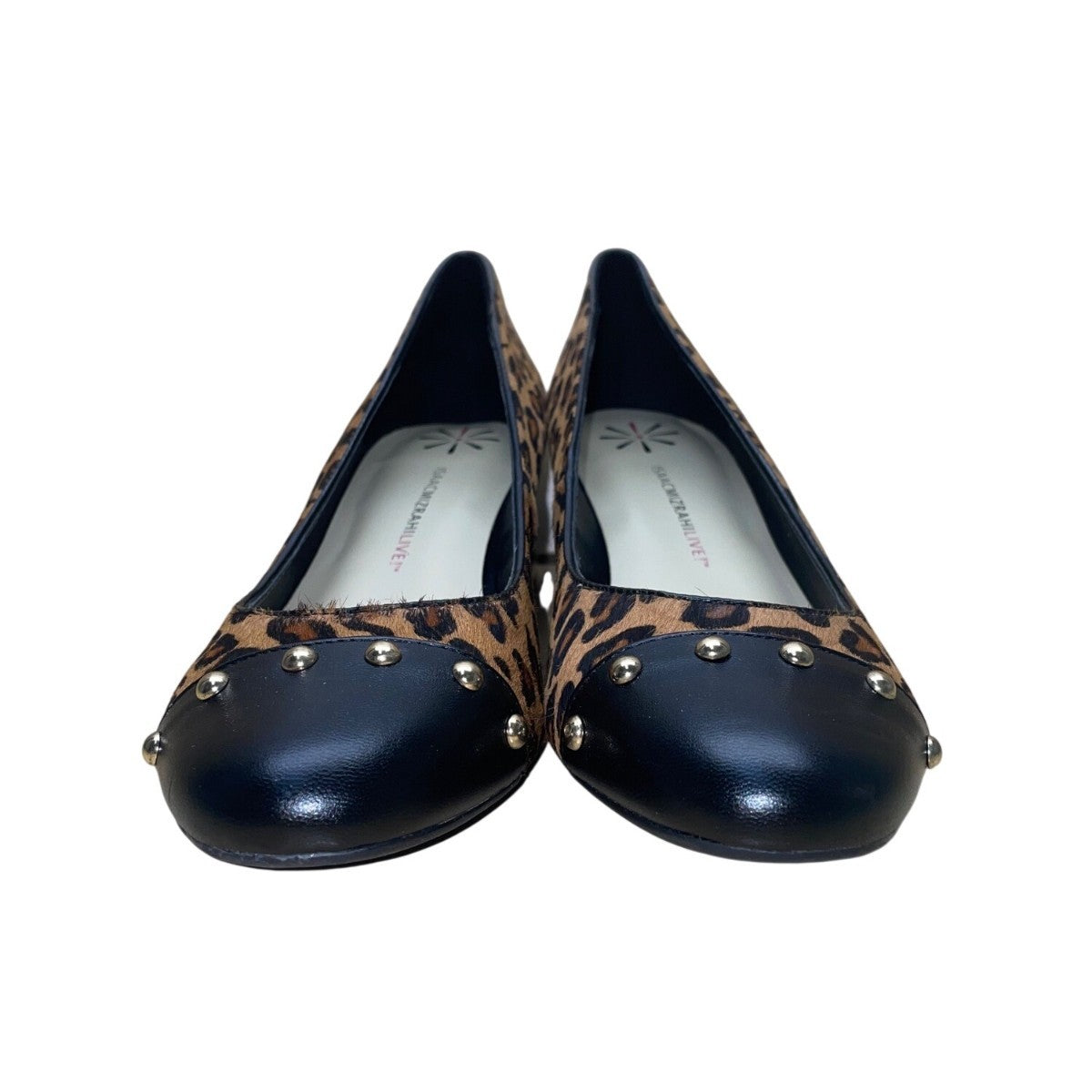 Isaac Mizrahi Live! Women’s Leopard Print With Studded Toe Block Heel Size 9.5
