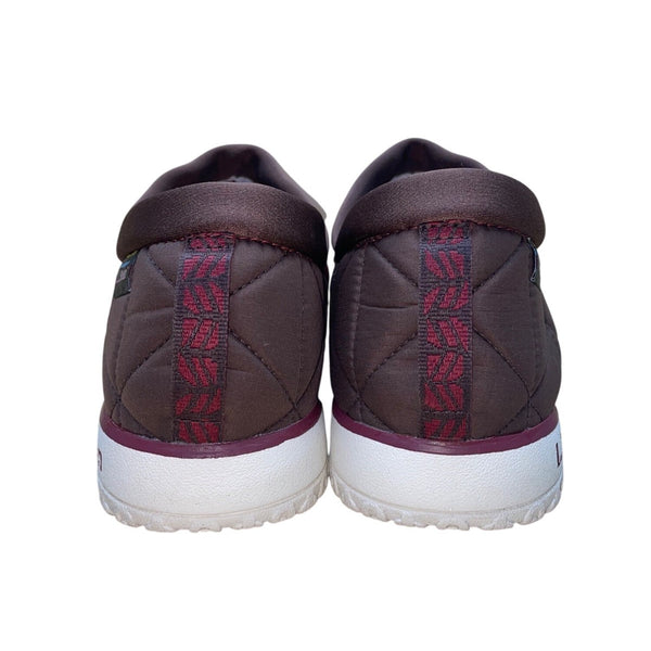 L.L.Bean Men’s Burgundy & Brown Quilted Waterproof Slip-On Shoes Size 12M