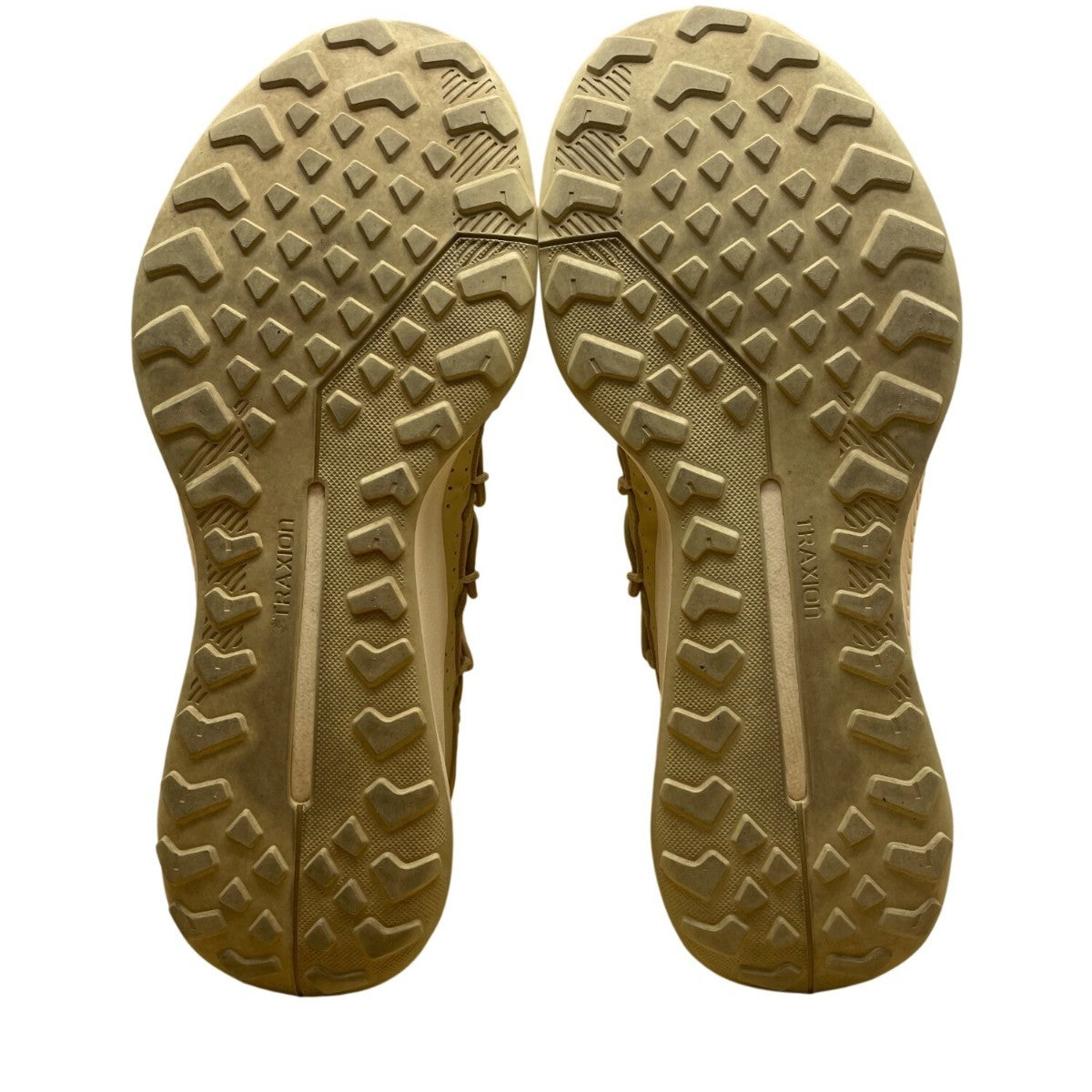 Adidas Men’s Beige & Victory Gold Terrex Trail-Ready Hiking Sneakers Size 12
