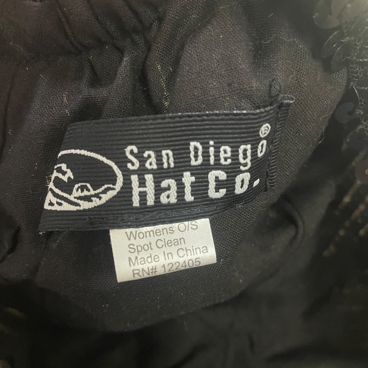 San Diego Hat Co. Womens Black Sequin Beret Stylish Sparkly Design