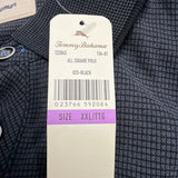 Tommy Bahama Mens Gray Modal Polo Shirt Textured Patterned Design Size XXL