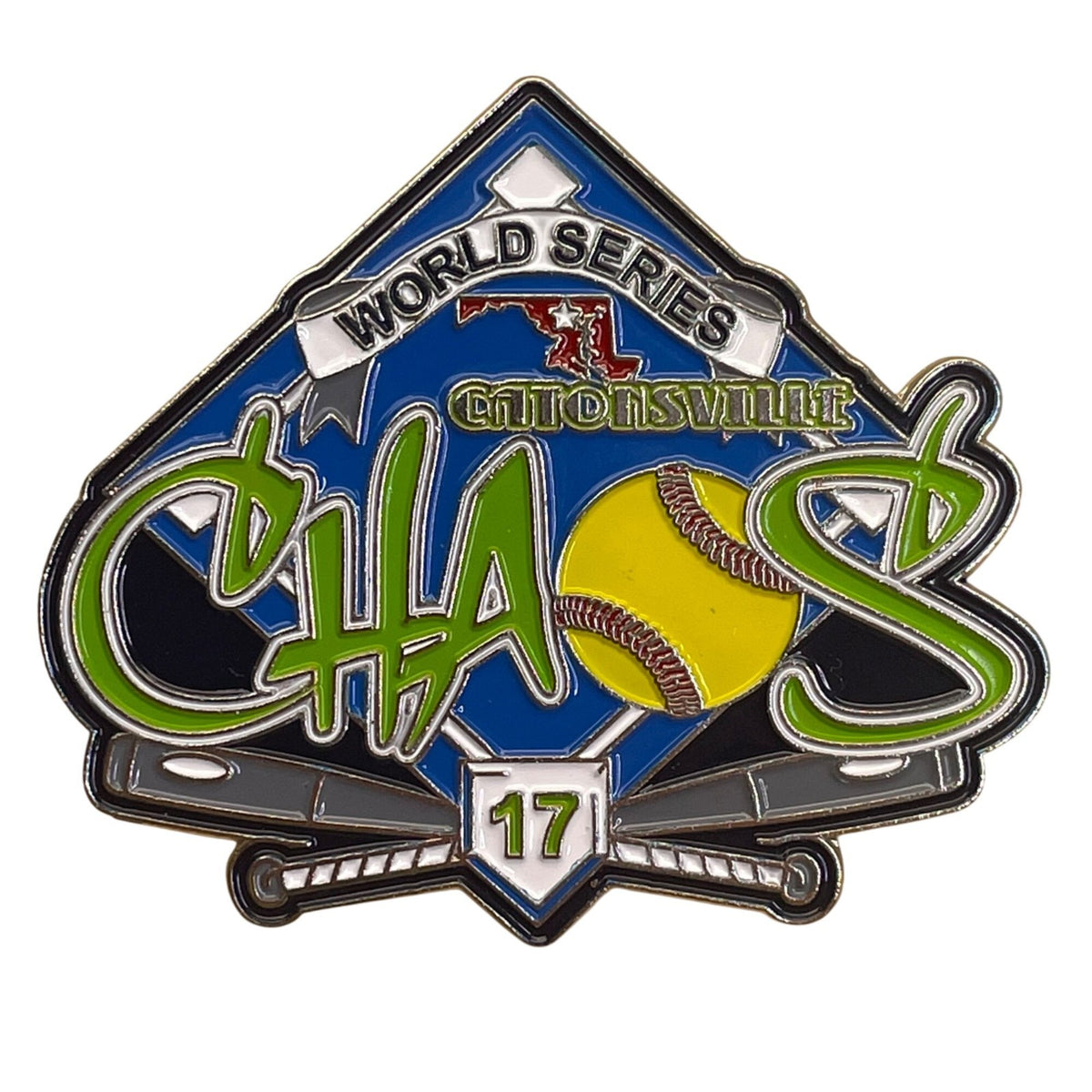World Series Catonsville Chaos 17 Softball Pin