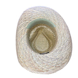Dorfman Pacific Mens Natural Fibre Straw Western Hat Medium Handmade Brown Band