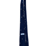 Johnsons Inc Mens Navy Polyester Embroidered Neck Tie Crest Pattern
