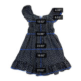 Asos Womens Black White Polka Dot Short-Sleeve Smocked Mini Dress Size 10
