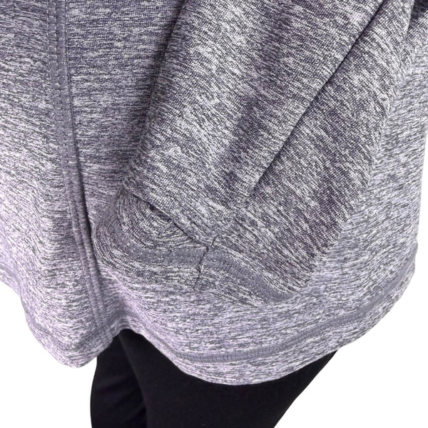 Athleta Women’s Gray Polyester/Nylon Hooded SweaterFull Zip Lightweight Size S