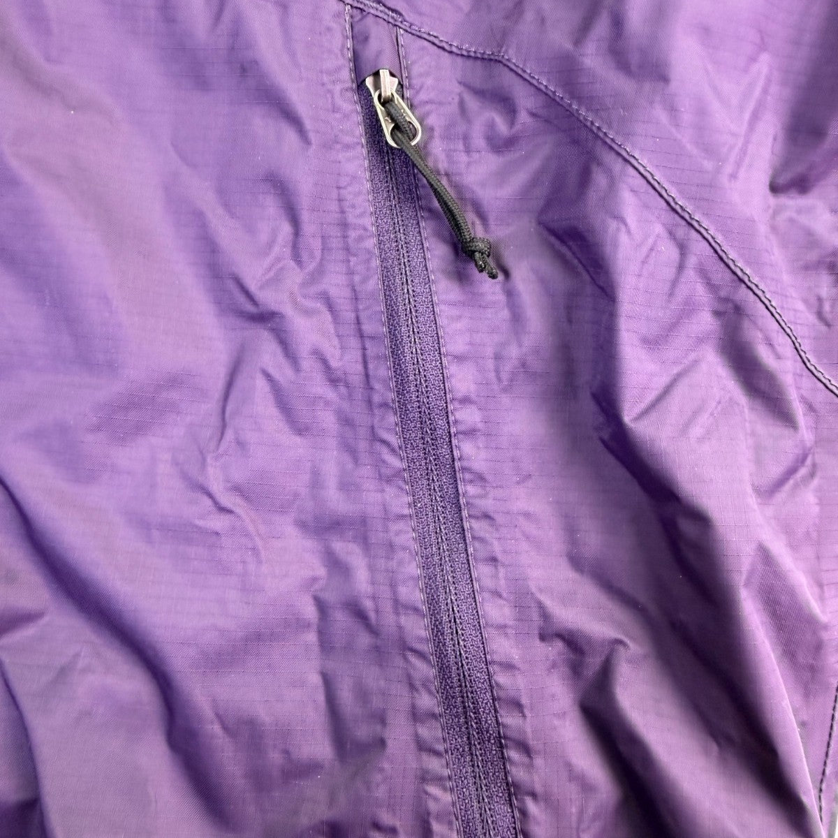 The North Face Mens Purple/Black Nylon Hooded Rain Jacket Size M