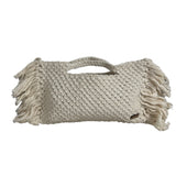 Ancestral Handmade Women's White Macrame Handbag Sz S - New