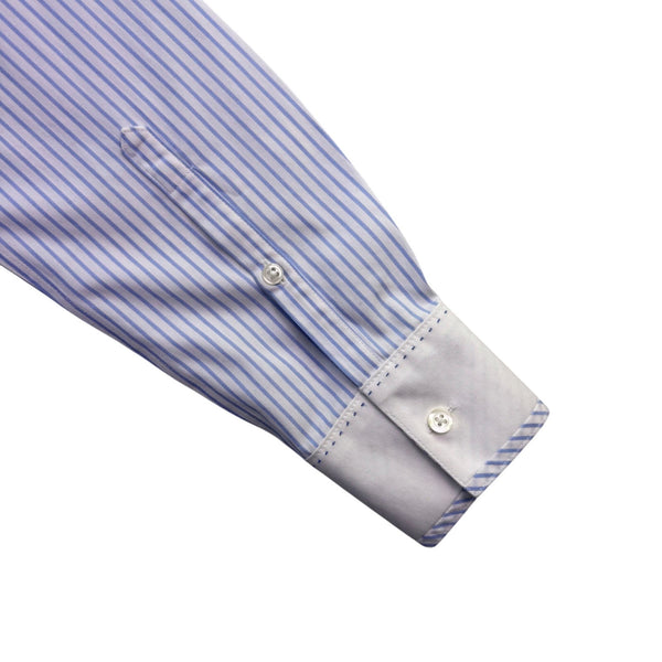 Brooks Brothers Womens Blue & White Non-Iron Fitted Striped Shirt Size 4
