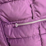 U.S. Polo Assn. Womens Purple Puffer Jacket With Hood Large Zippered
