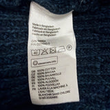 H&M L.O.G.G. Mens Navy Cotton Pullover Sweater Long Sleeve Mock Neck Size L