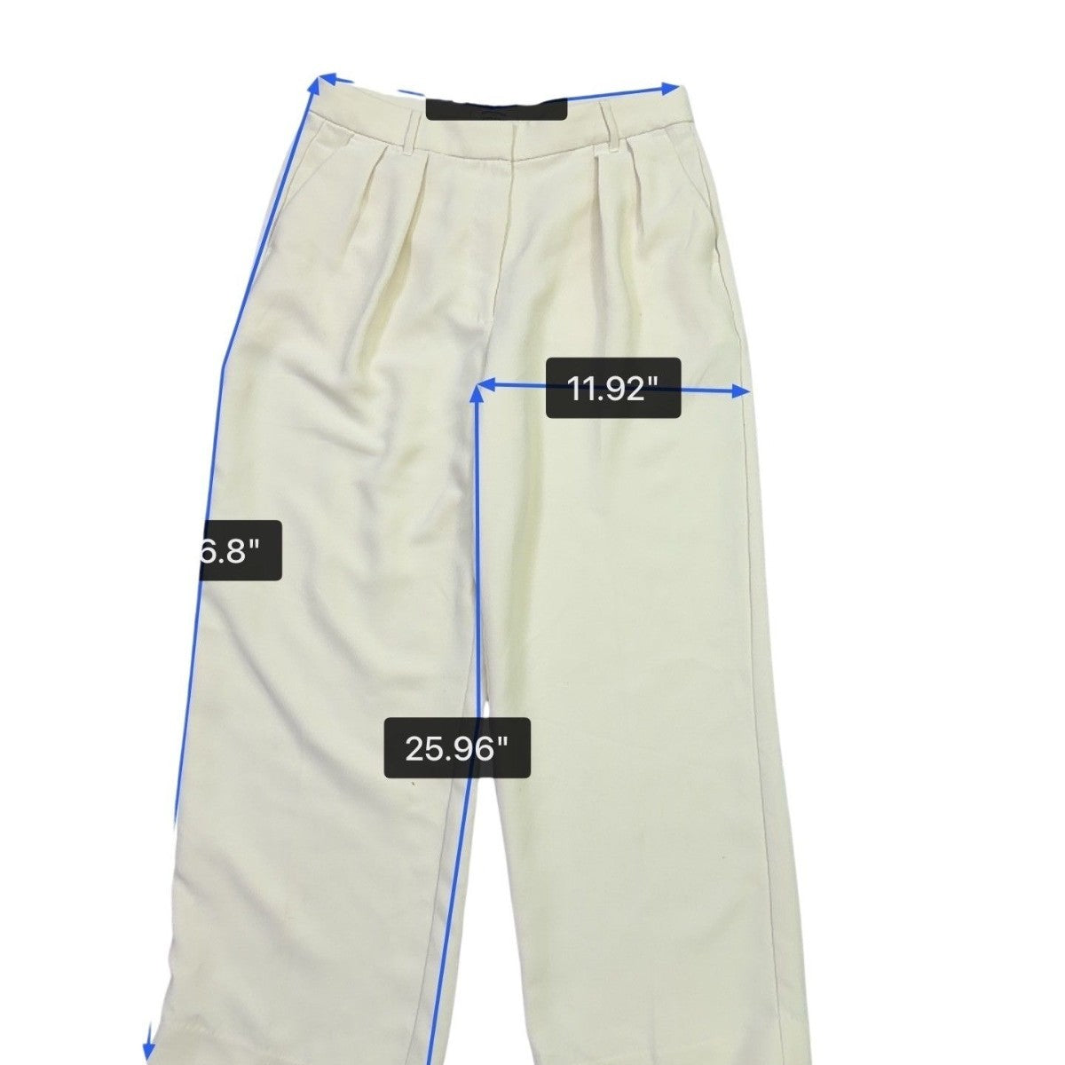Banana Republic Womens Cream Pleated Wide Leg Pants Size 12