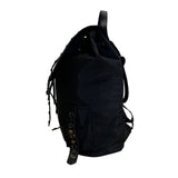 Saint & Sofia Black Nylon With Grommet Strap Design & Exterior Pockets Backpack