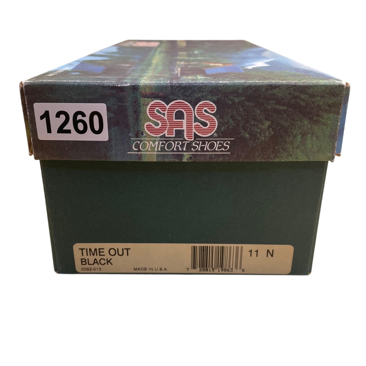 SAS Men’s Black Leather Comfort Lace Up Time Out Shoes Size 11N