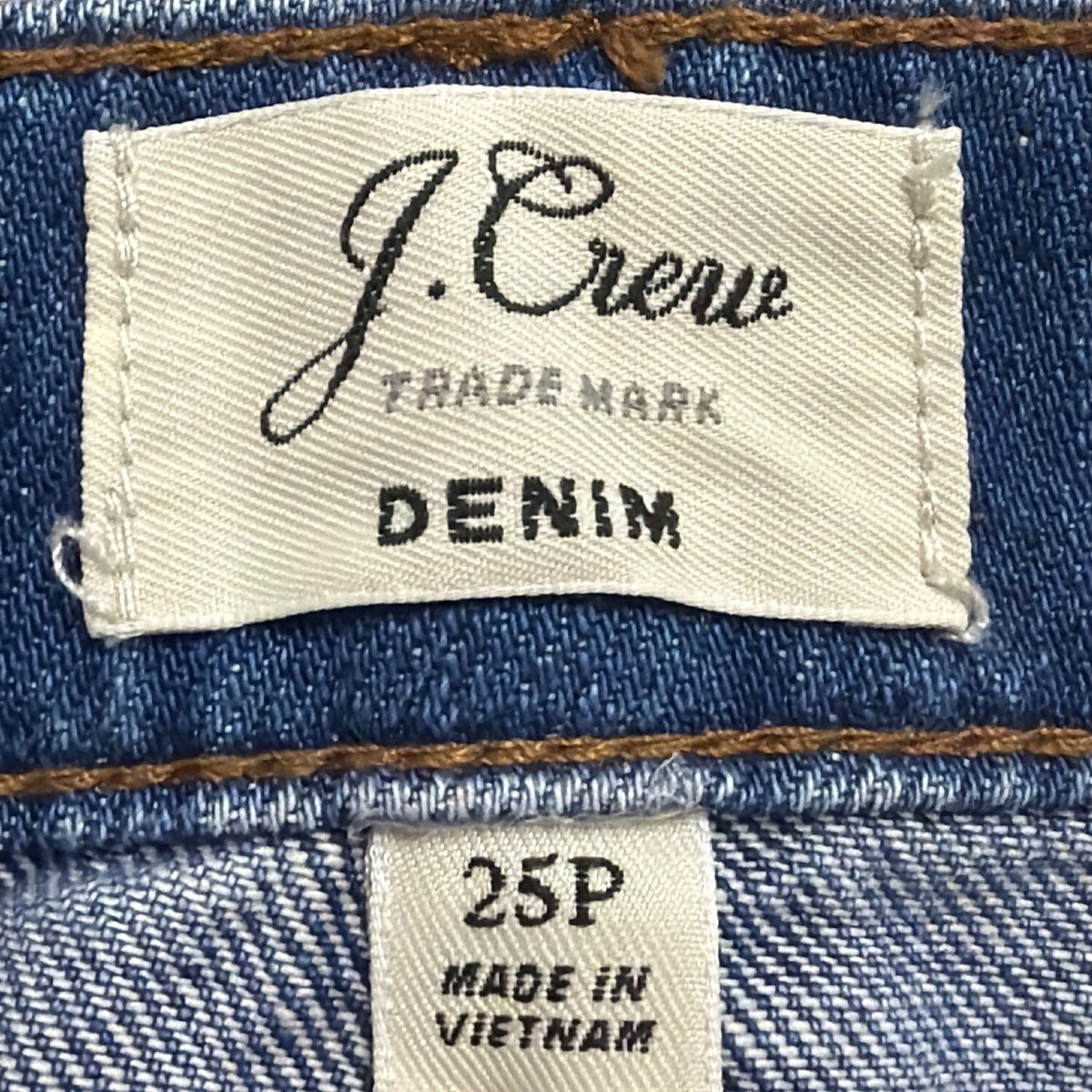 J. Crew Womens Blue Cotton Denim Mini Skirt Frayed Hem Casual Petite 25P