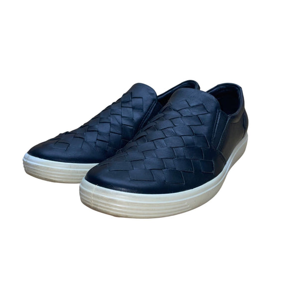 Ecco Women’s Black Woven Leather Upper Slip-On Casual Shoes Size 9