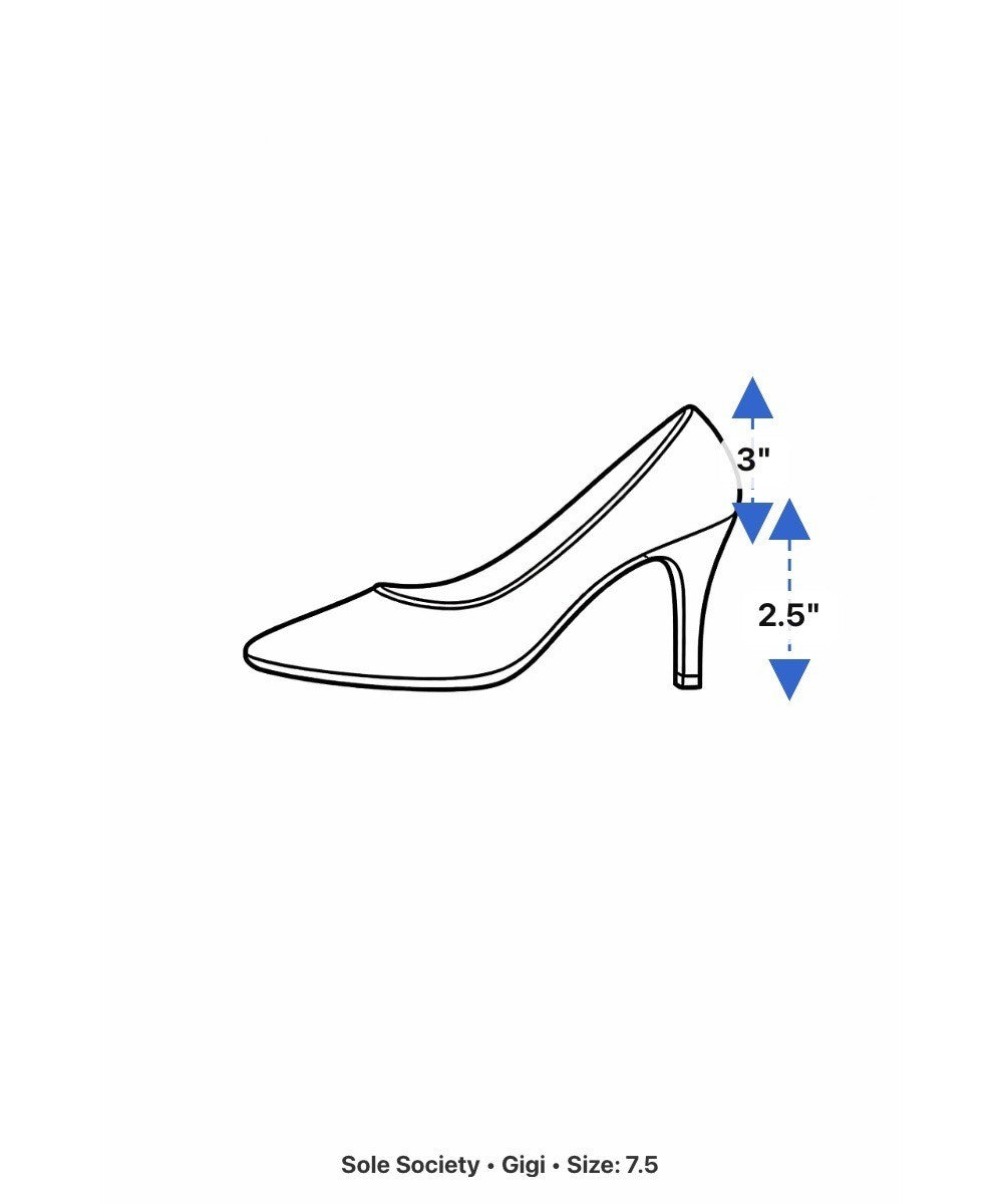 Sole Society Women’s Coral Kid Suede Laser Cut Pointed Toe Gigi Heels Size 7.5