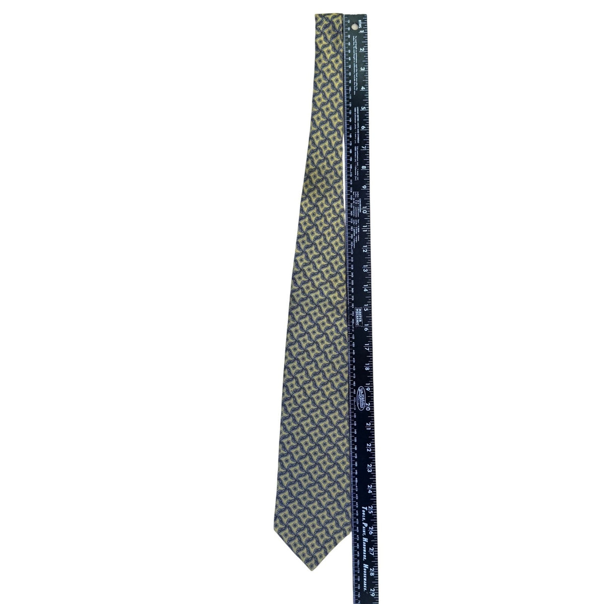 Bert Pullitzer  Yellow & Navy Silk Mens Patterned Tie By Beau Ties