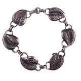 Danecraft Womens Sterling Silver Bracelet Leaf Filigree Vintage Links