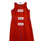 JM Studio Womens Red Polyester Sheath Dress Solid Sleeveless Fully Lined Size 14