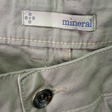 Mineral Women’s Olive Cotton & Elastane Straight-Leg Pants Size 28 - New