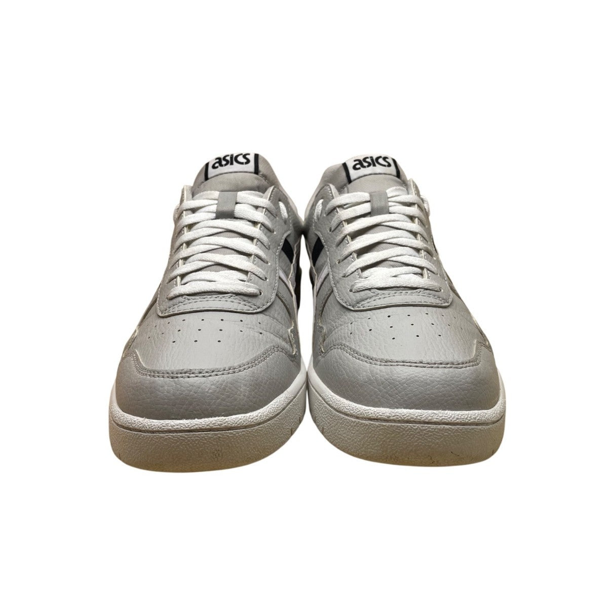 Asics Men’s Gray & White Leather Lace Up Logo Accent  Athletic Sneakers Size 13