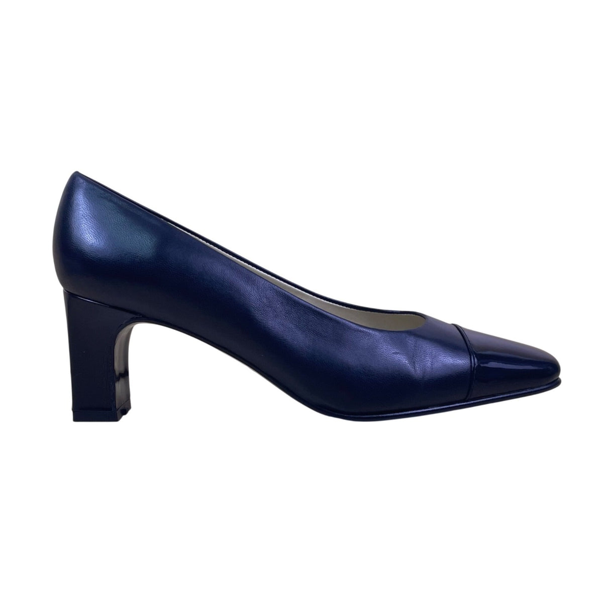 Etienne Aigner Women’s Black Patent Cap Toe Strada Pumps Dress Shoes Size 7M