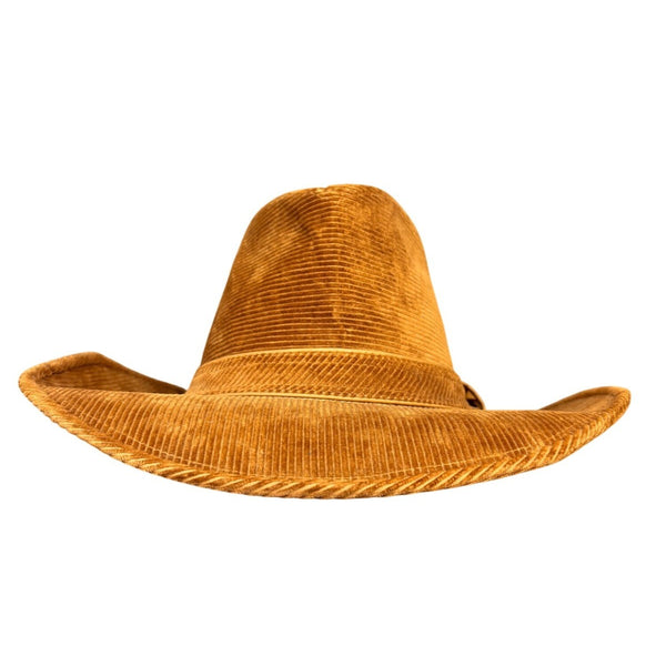 Resistol Mens Brown Corduroy Western Hat Self-Conforming Classic Cowboy Design