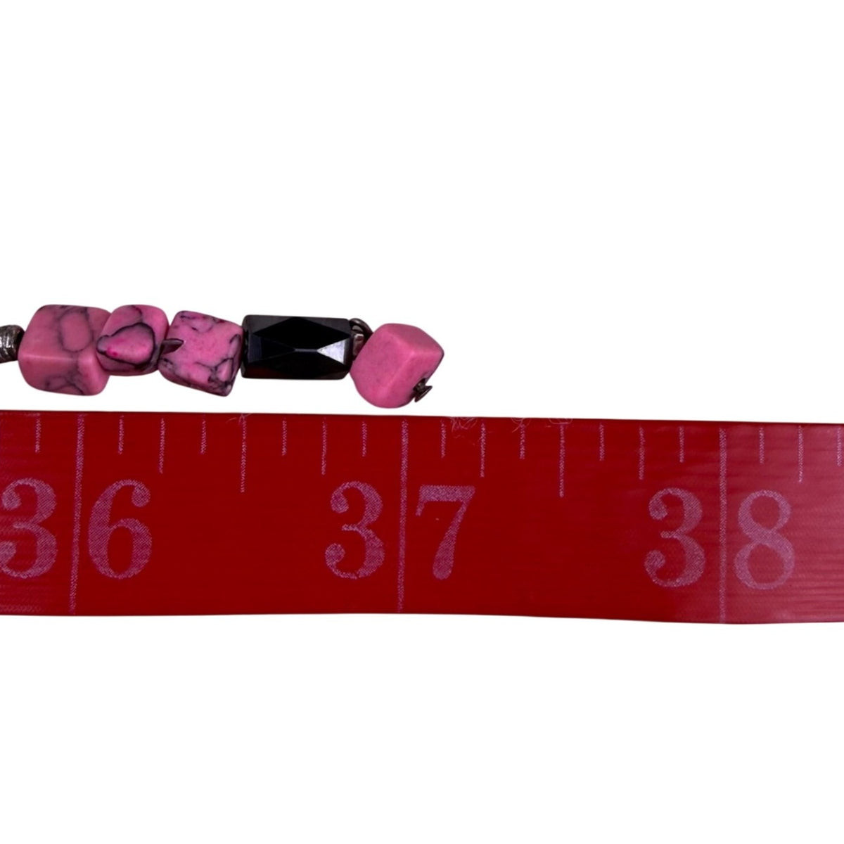 Pink Rhodonite & Dark Faceted Stone Convertible Bracelet/Necklace Magnetic Clasp