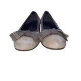 Salvatore Ferragamo Women’s Light Brown Suede Bow Accent Ballet Flats Size 7.5