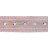 Streets Ahead Unisex Black Leather Studded Belt Gold Accents Adjustable Western