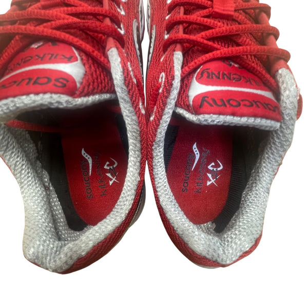 Saucony Women’s Red & Silver Kilkenny XC2 Flat Lightweight Running Shoes Size 8