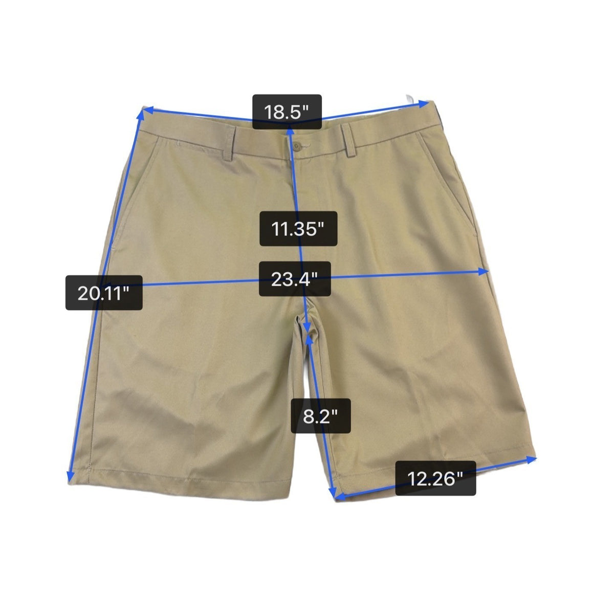 Ben Hogan Mens Beige  Performance Golf Shorts Easy Care & PowerWick Size 36