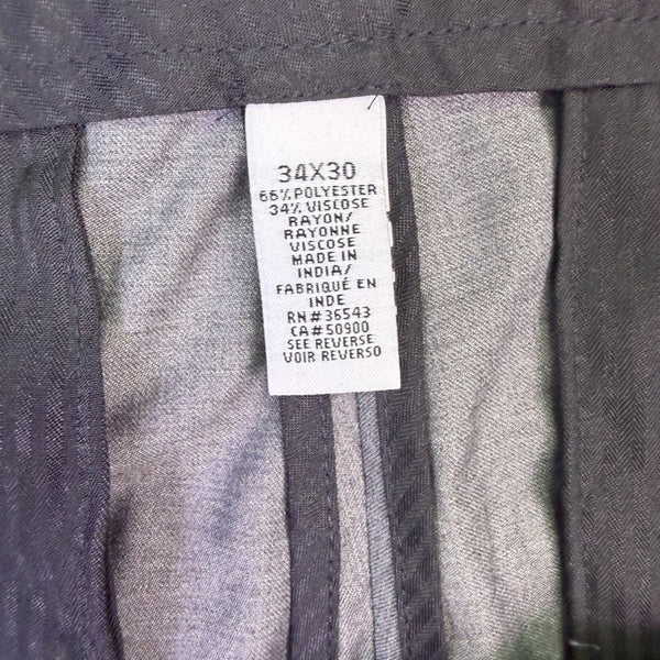 Calvin Klein Mens Gray Slim Fit Dress Pants Size 34x30
