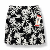 S.C.&Co. Womens Black & White Floral Print Skirt Size M