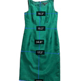 Albert Nipon Womens Green Dress & Jacket Set Elegant Formal Outfit Size 4