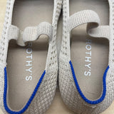 Rothys Kids Beige Knit Mary Jane Bow Ballet Flats Size K2