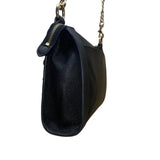 Rebecca Minkoff Women’s Black Leather With Gold Accents Crossbody Purse Bag