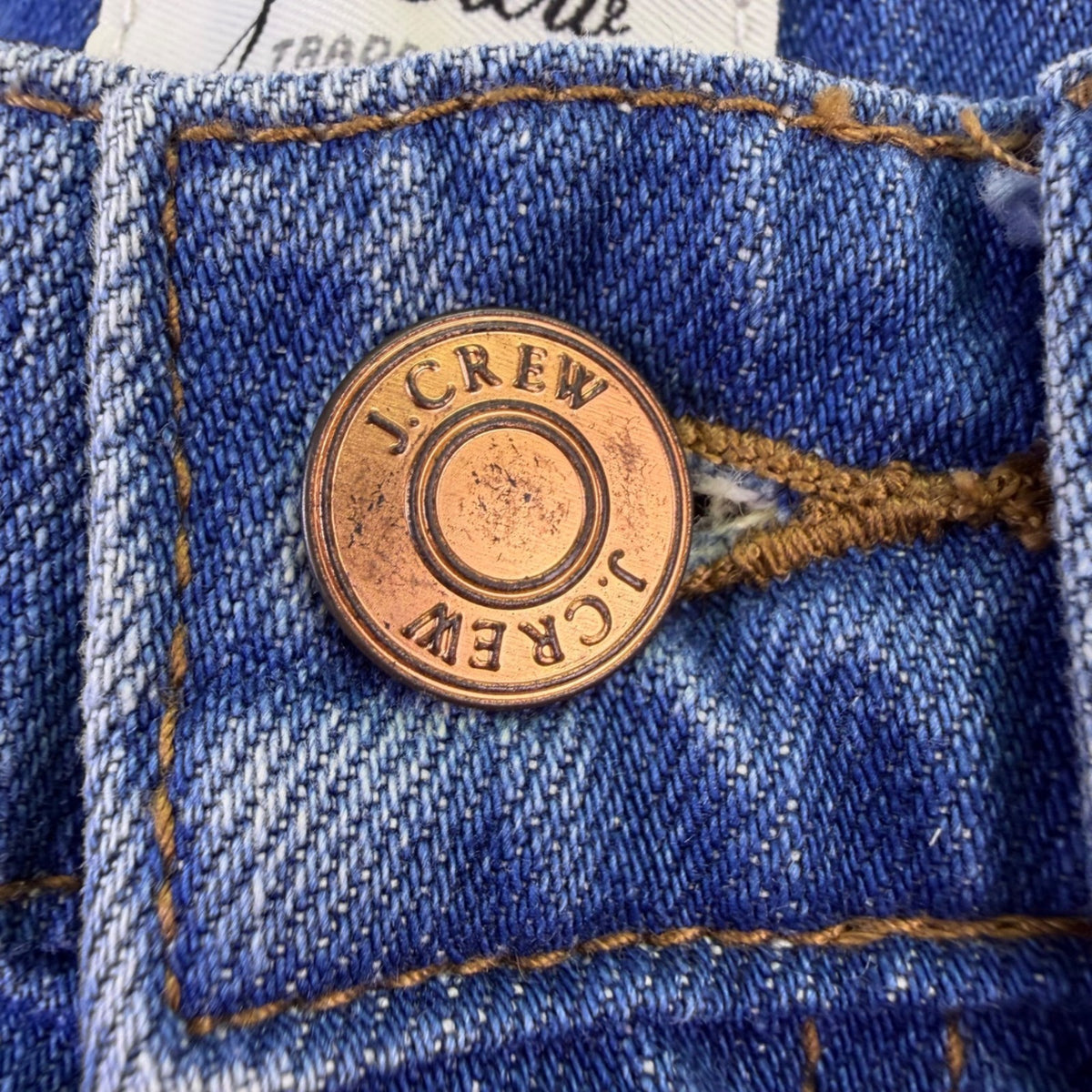 J. Crew Womens Blue Cotton Denim Mini Skirt Frayed Hem Casual Petite 25P