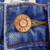 J. Crew Womens Blue Cotton Denim Mini Skirt Frayed Hem Casual Petite 25P