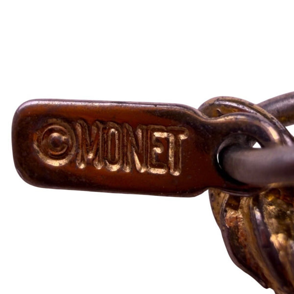 Monet Womens Gold Tone Metal Rope Chain Bracelet Elegant Design Vintage