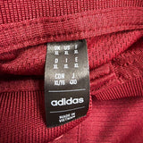 Adidas Mens Red Polyester Polo Shirt  Short Sleeve Classic Fit Style Size XL