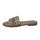Bks Women’s Brown Braided Embellished Strap Slide Benda Casual Sandals Size 7