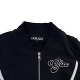 I.Am.Gia Womens Black Lace-Up Cropped Jacket Stylish Casual Layering Size XS 
